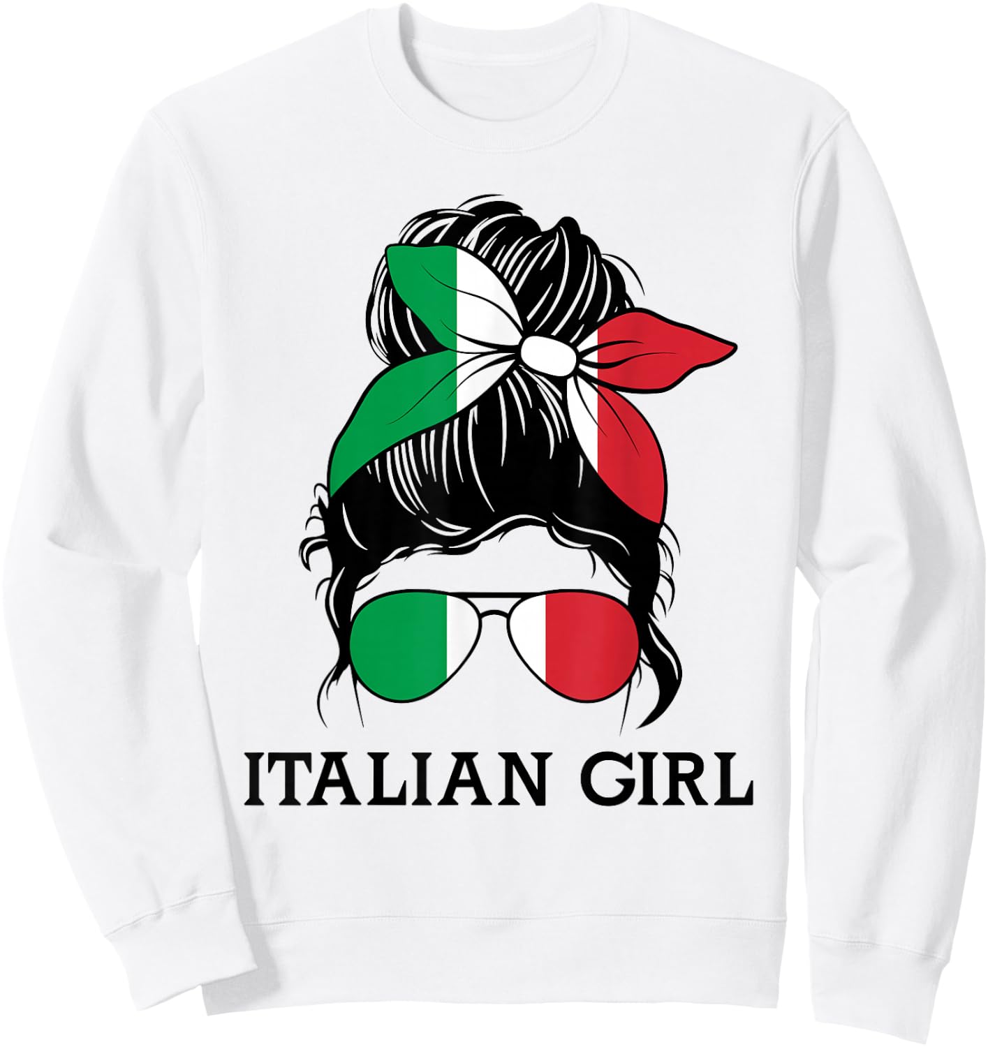 Italia Graphic Design for Girls Kid Italian Toodler Sweatshirt - Sweatshirt | White