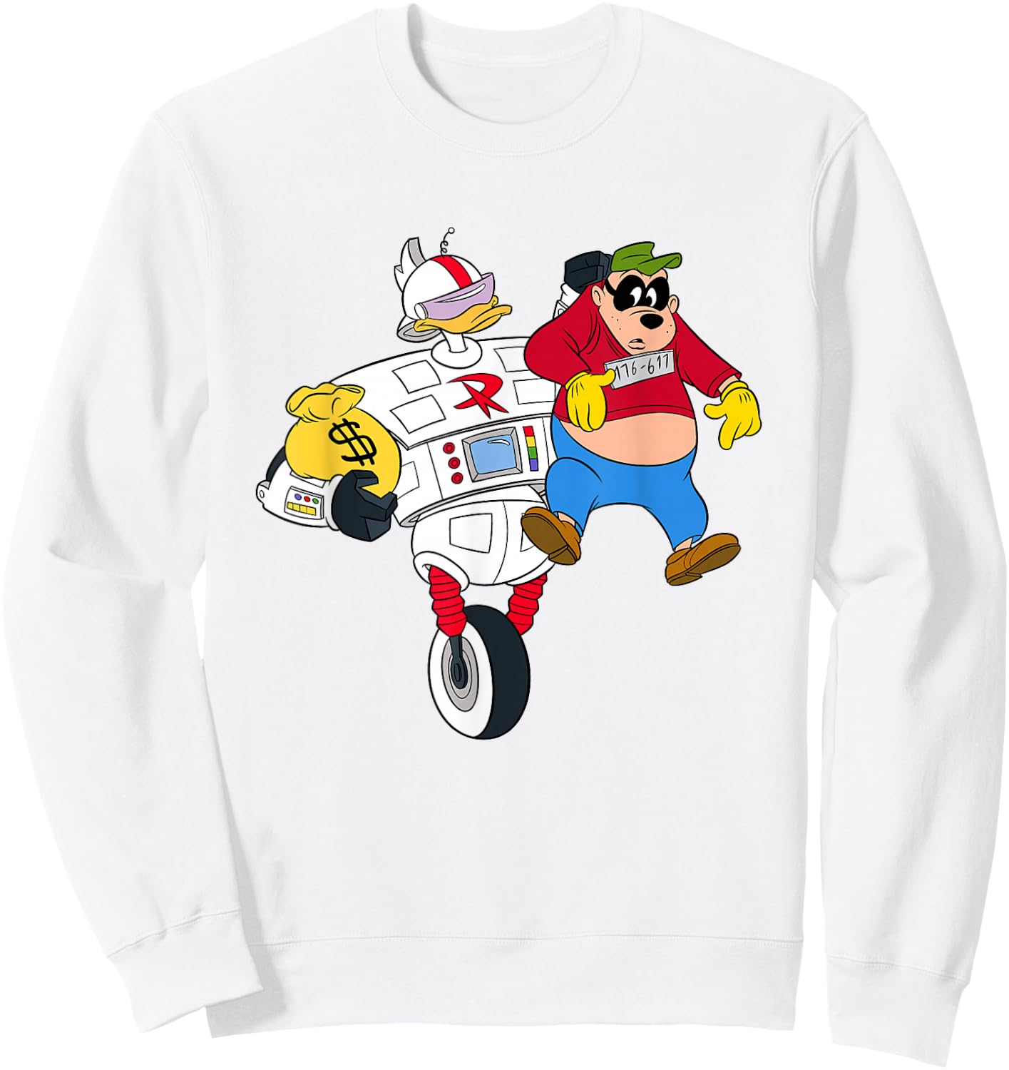 Disney Gizmoduck and Beagle Boy DuckTales Light Sweatshirt - Sweatshirt | White