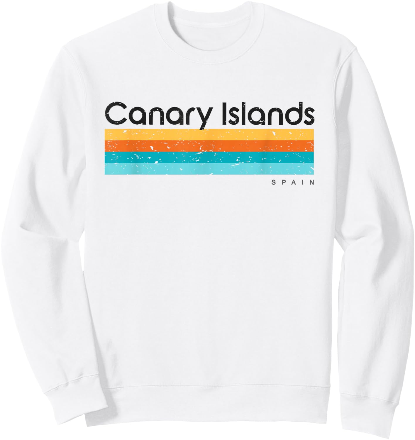 Vintage Canary Islands Spain Retro Design Sweatshirt - Sweatshirt | White