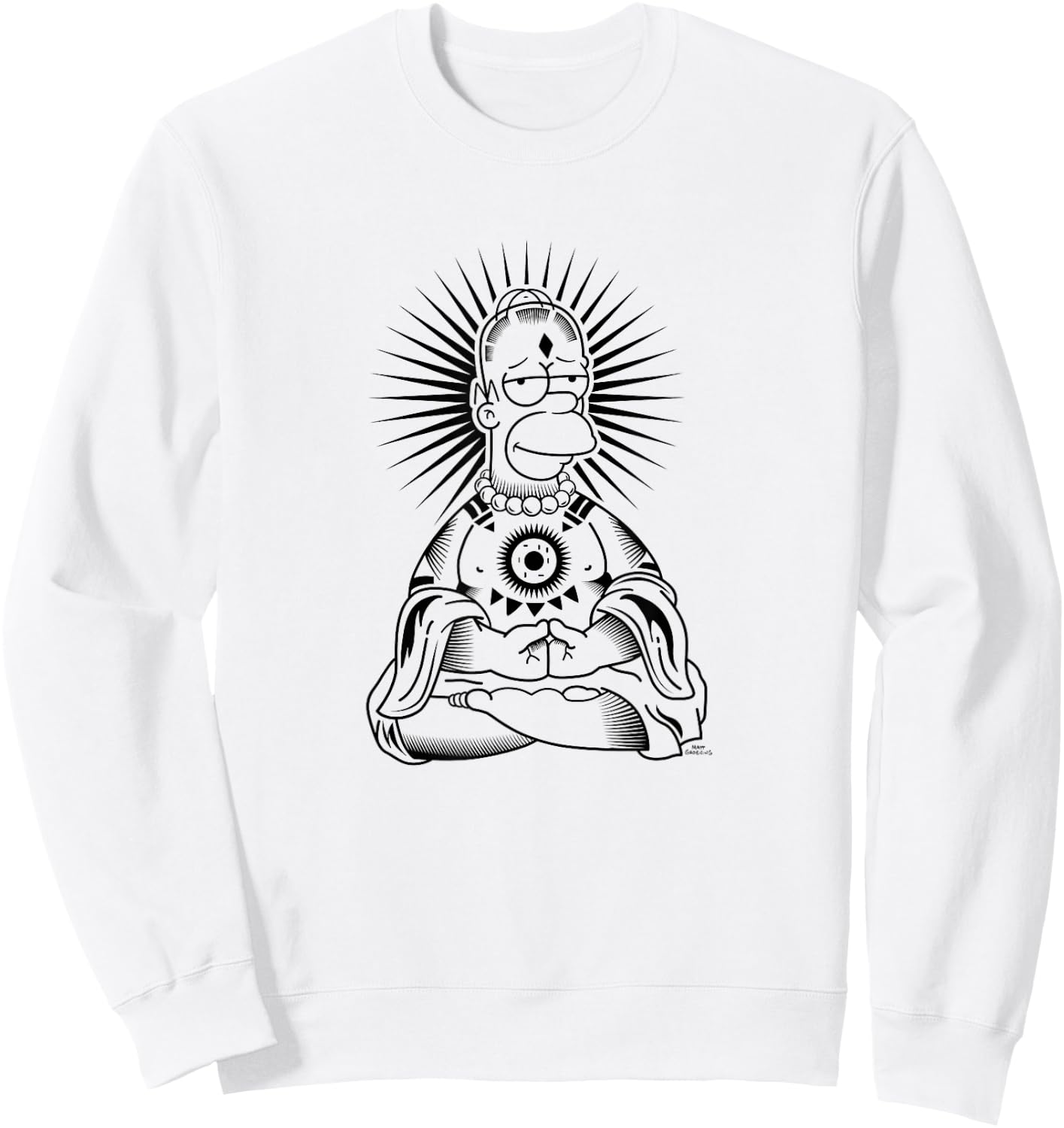 The Simpsons Zen Homer C2 Sweatshirt - Sweatshirt | White