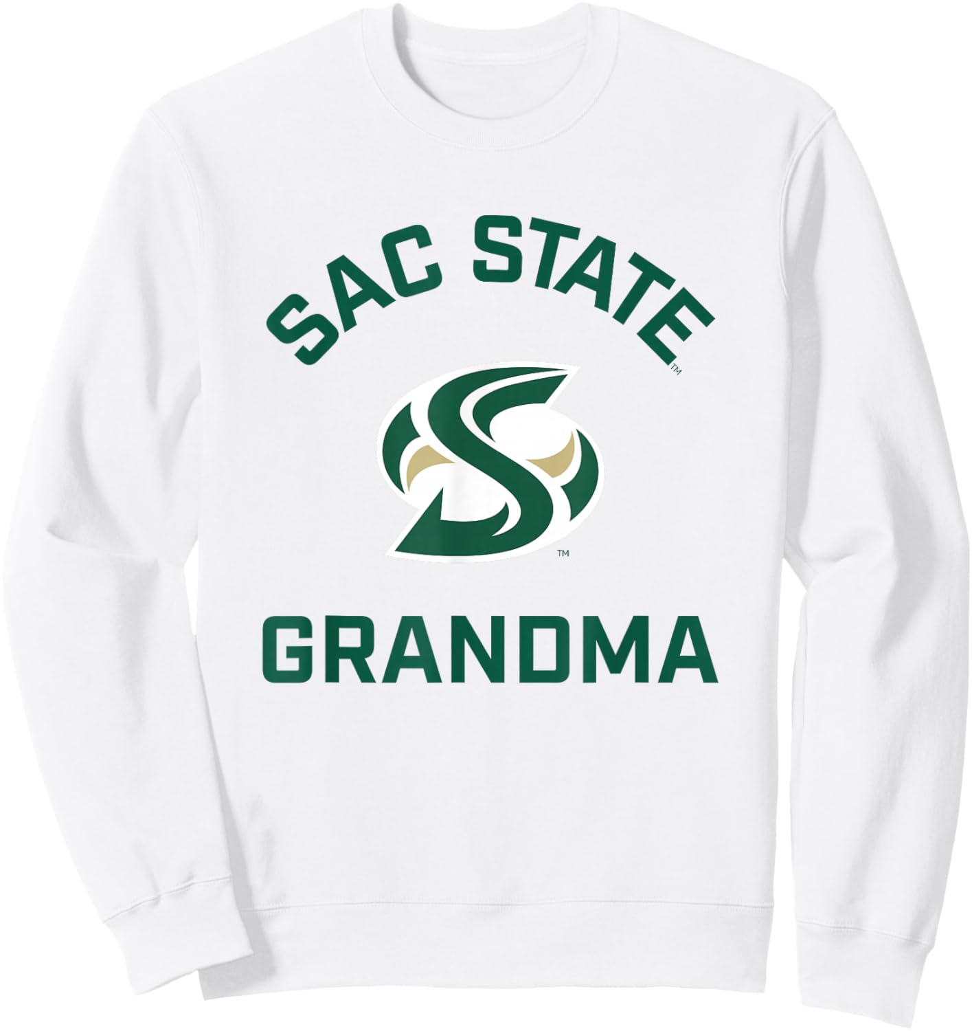 Sacramento State CSUS Hornets Arched Grandma Sweatshirt - Sweatshirt | White