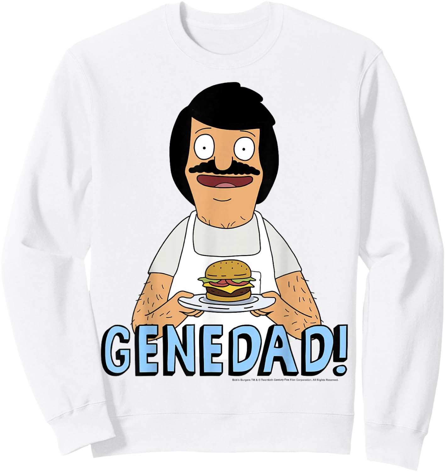 Bob's Burgers Gene Dad Portrait Sweatshirt - Sweatshirt | White