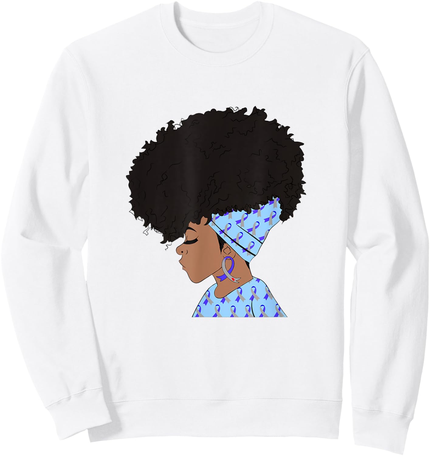 Black Women Diabetes Awareness African American Sweatshirt - Sweatshirt | White