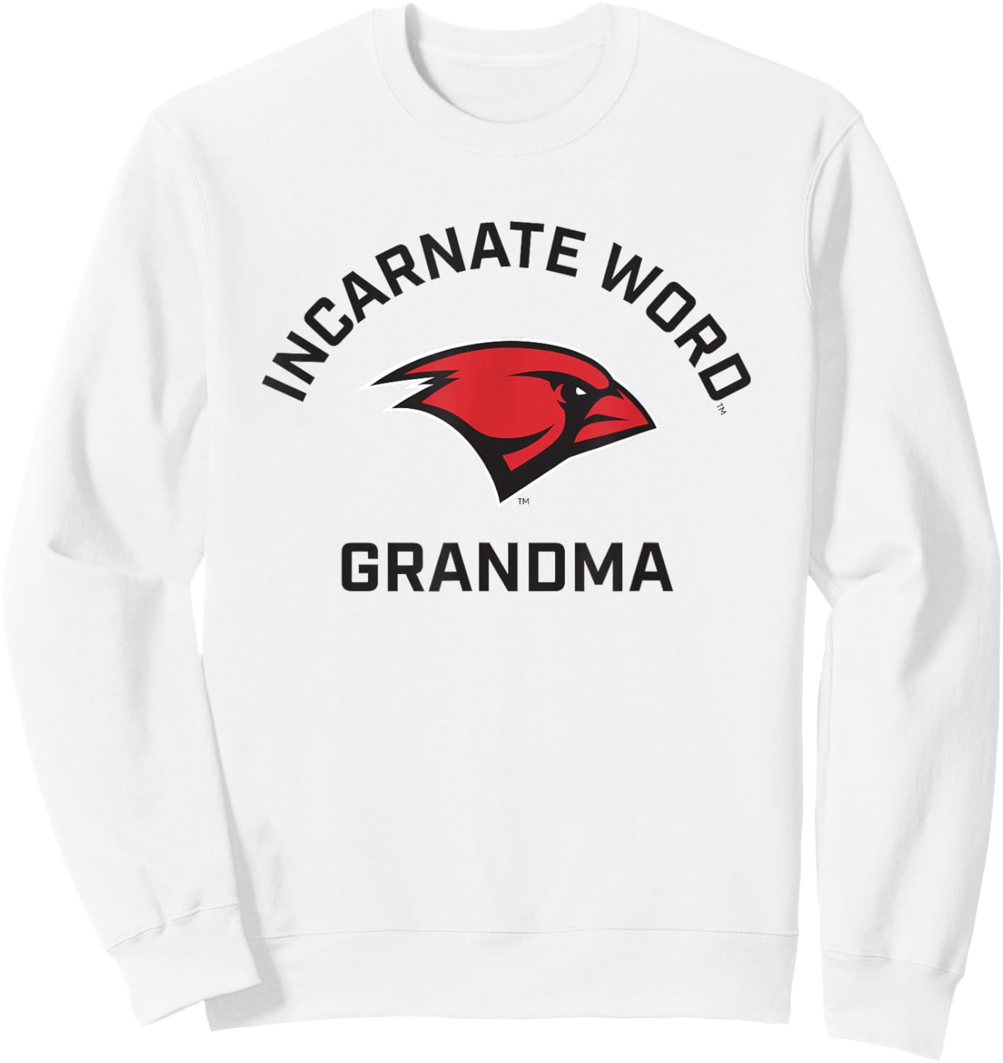 University of the Incarnate Word Cardinals Arched Grandma Sweatshirt - Sweatshirt | White