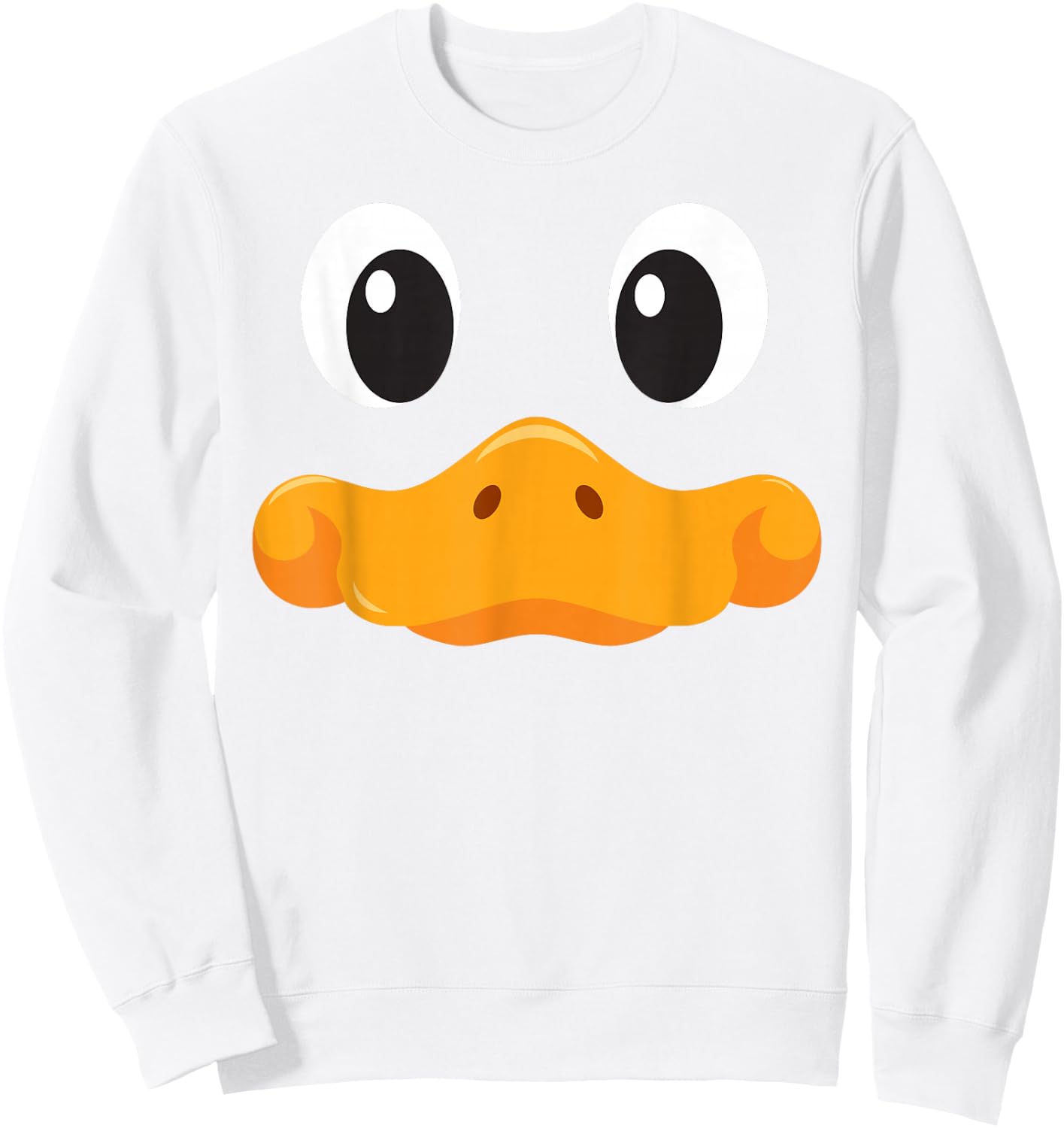 Duck Face T Shirt Halloween Costume Birthday Idea Cute Funny Sweatshirt - Sweatshirt | White
