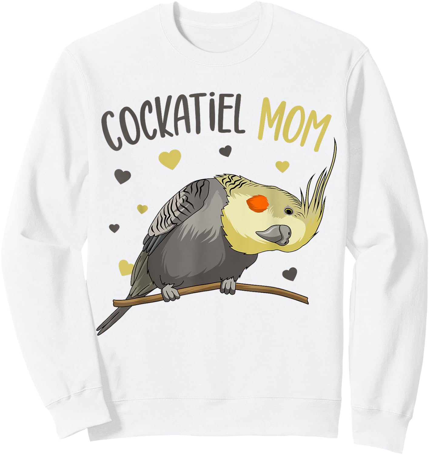 Cockatiel Mom Funny Bird Lover Women Sweatshirt - Sweatshirt | White