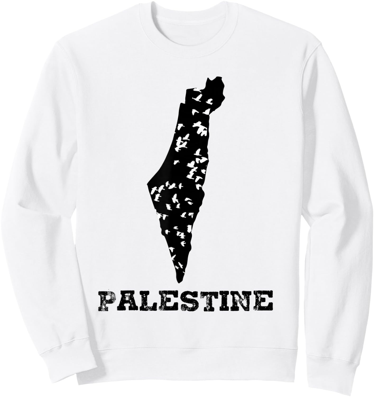 Palestine map Palestinian country Sweatshirt - Sweatshirt | White
