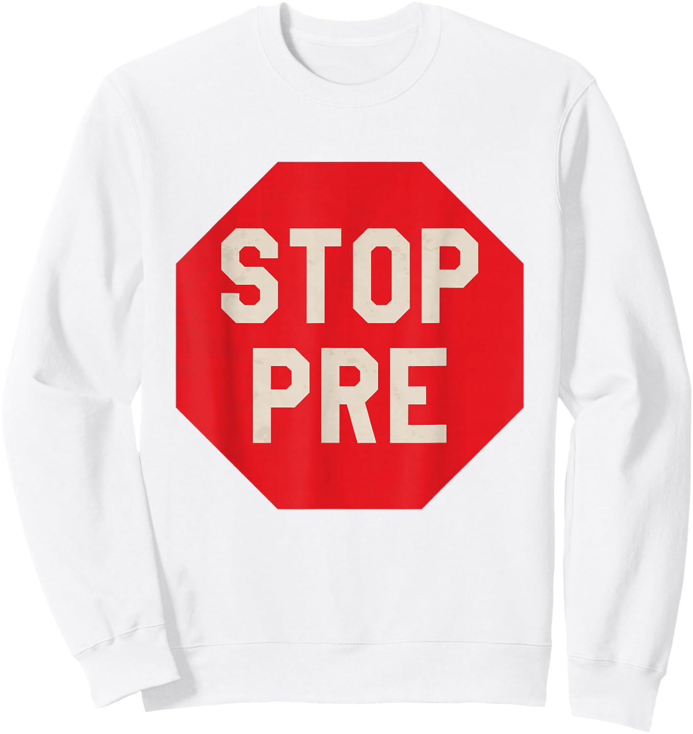Vintage Stop Pre - Marathon Running Legend Runner Sweatshirt - Sweatshirt | White