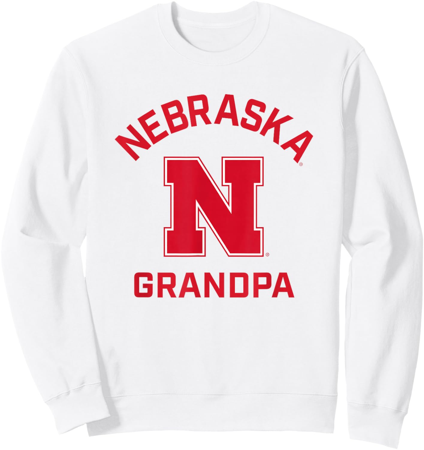 University of Nebraska Cornhuskers Arched Grandpa Sweatshirt - Sweatshirt | White