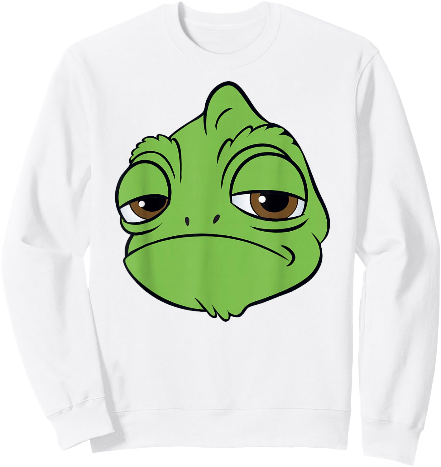 Disney Tangled Pascal Classic Big Face Big Chest Portrait Sweatshirt - Sweatshirt | White