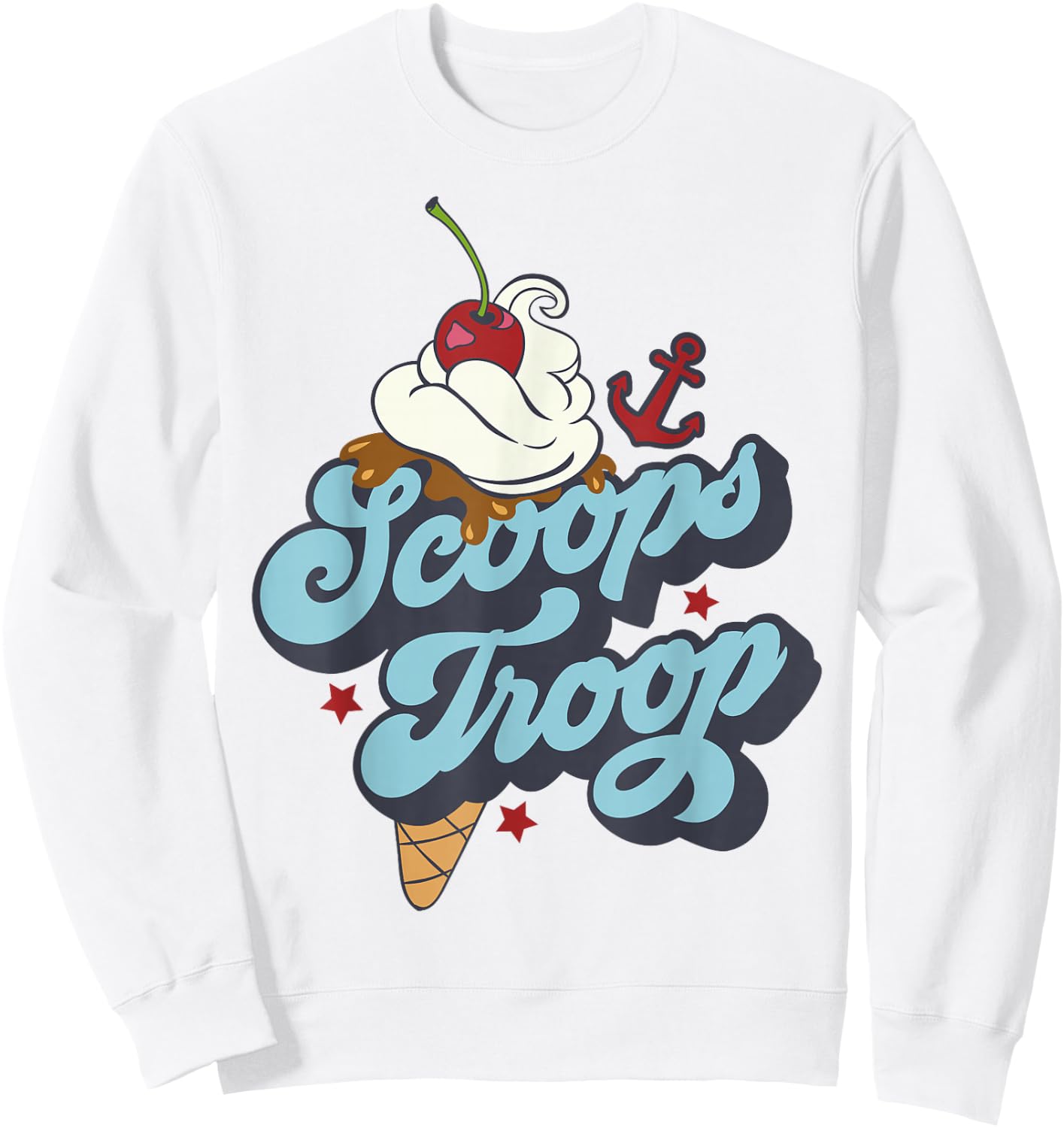 Netflix Stranger Things Scoops Troop Logo Sweatshirt - Sweatshirt | White