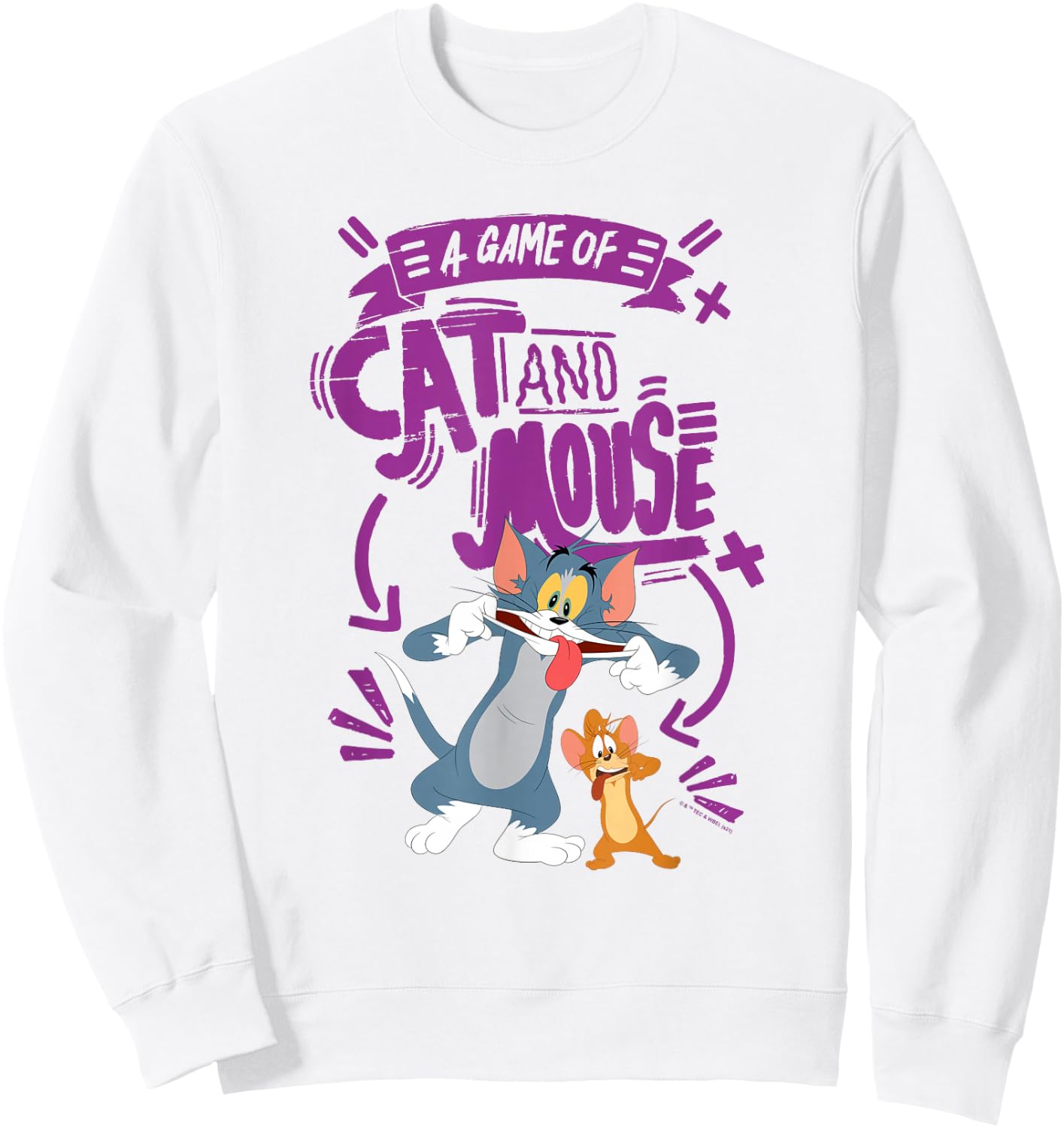 Tom & Jerry Movie Cat and Mouse Sweatshirt - Sweatshirt | White