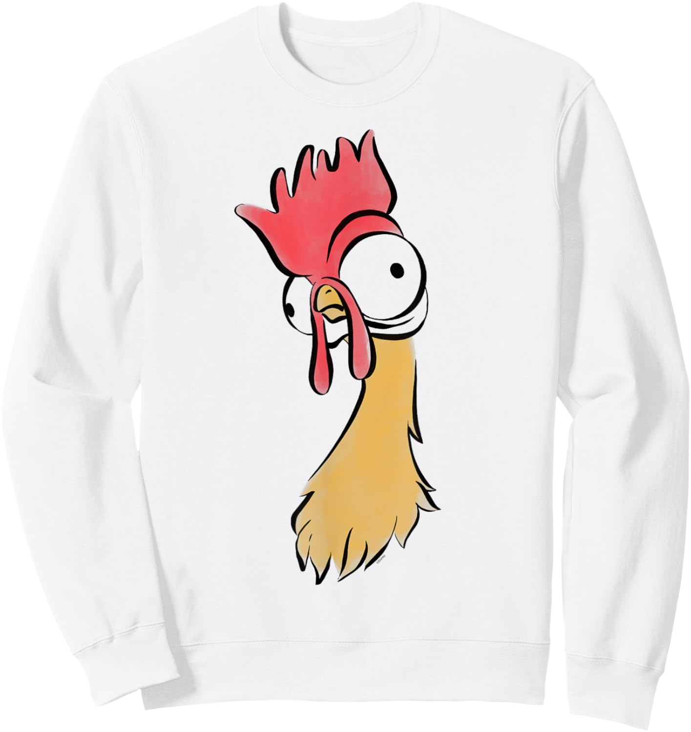 Disney Moana Heihei Rooster Chicken Big Face Costume Sweatshirt - Sweatshirt | White