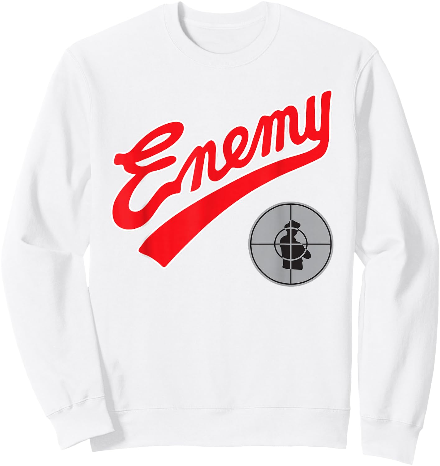 Public Enemy Official Enemy Target Sweatshirt - Sweatshirt | White