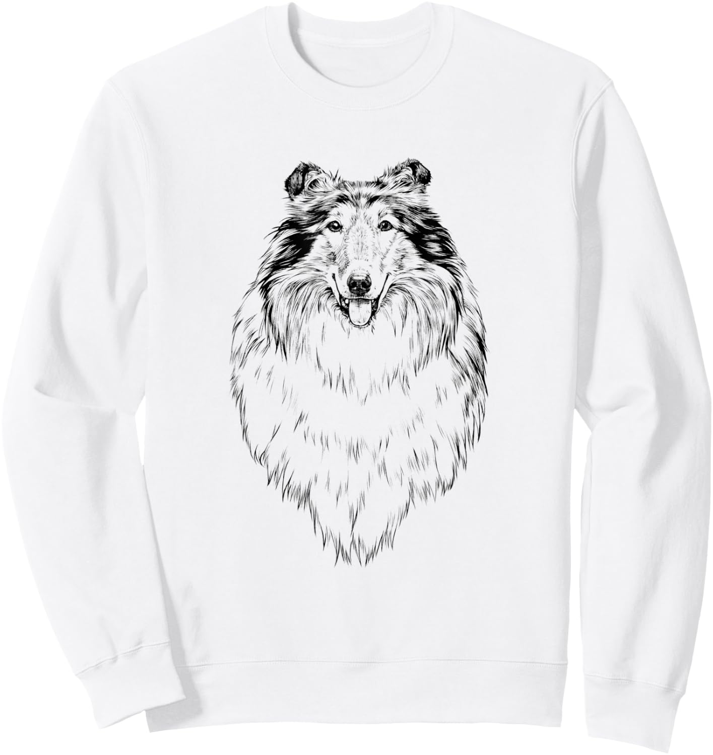 Rough Collie Dog Mom Dog Lover Sweatshirt - Sweatshirt | White
