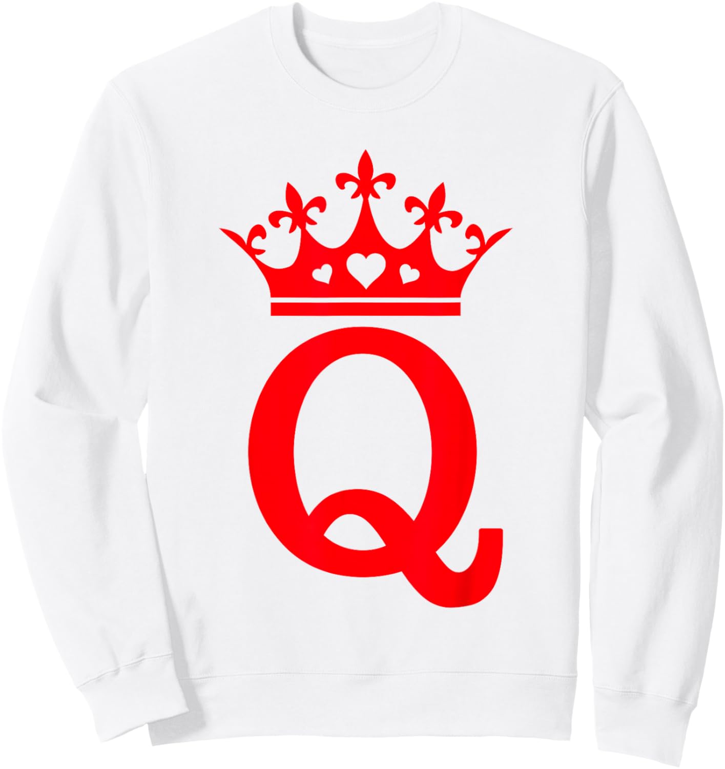 Queen Hearts Valentines - Halloween Queen of Hearts Costume Sweatshirt - Sweatshirt | White