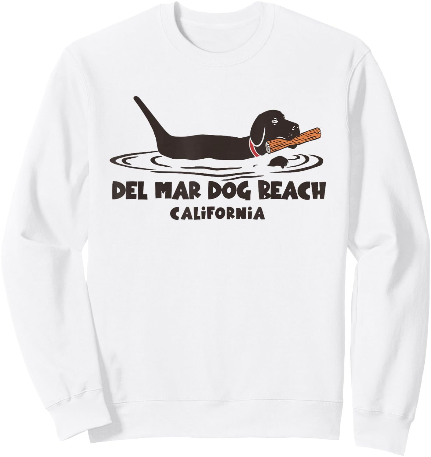 Del Mar California Dog Beach Women Kids Sweatshirt - Sweatshirt | White