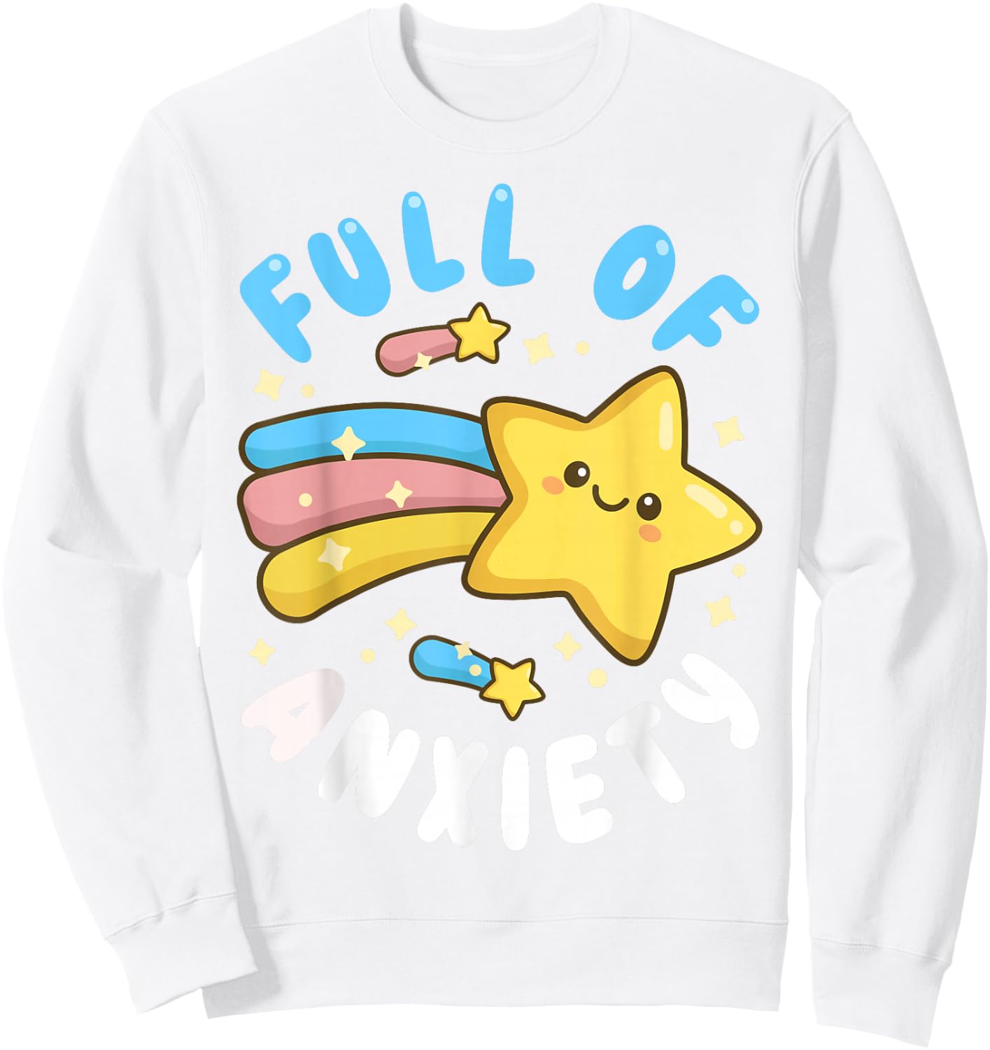 Pastel Goth Full of Anxiety Sweatshirt - Sweatshirt | White