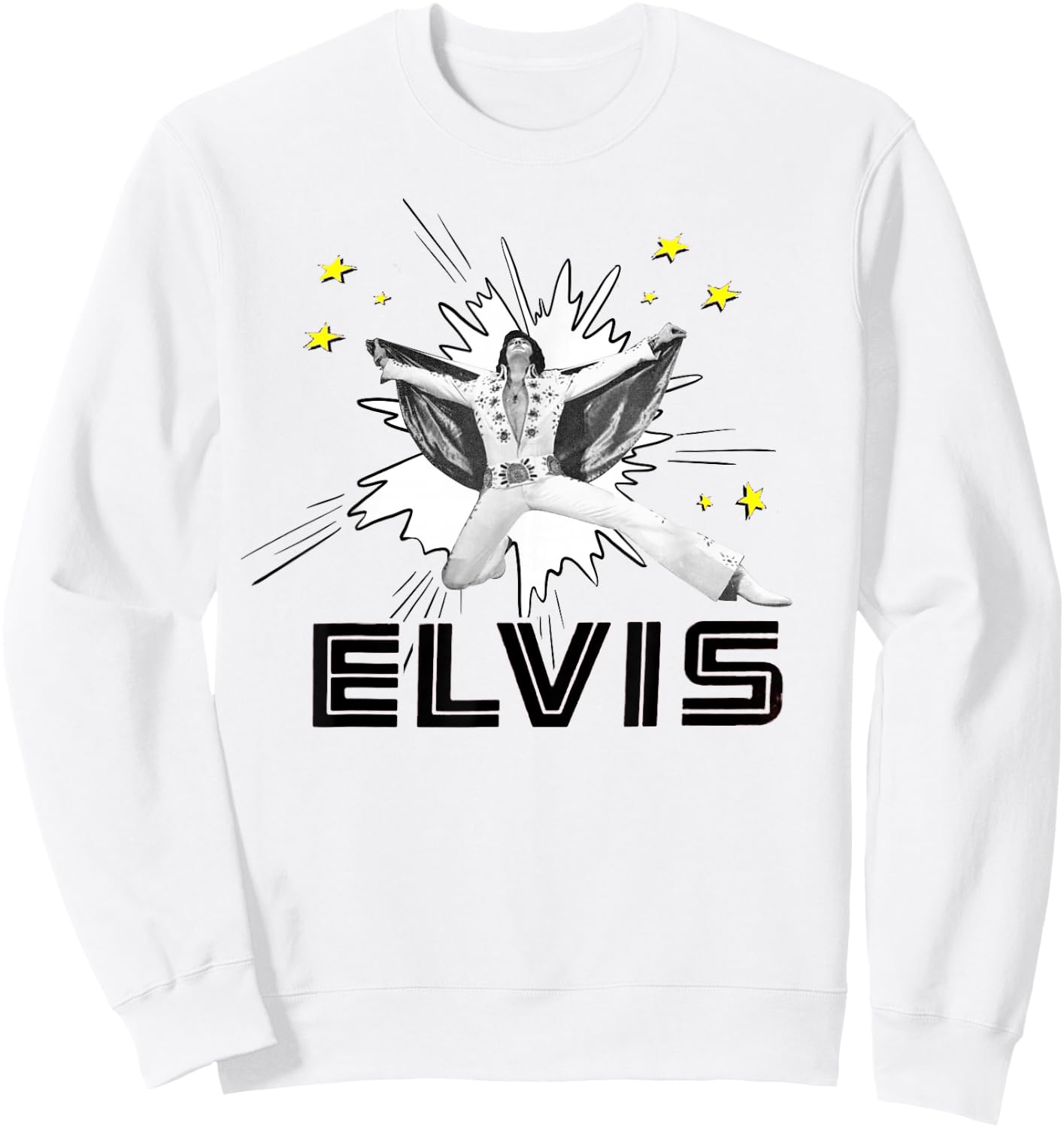 Elvis Presley Official The King Sweatshirt - Sweatshirt | White