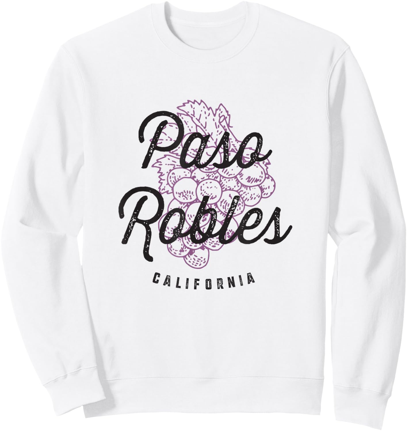 Paso Robles California Wine Country Vintage Sweatshirt - Sweatshirt | White