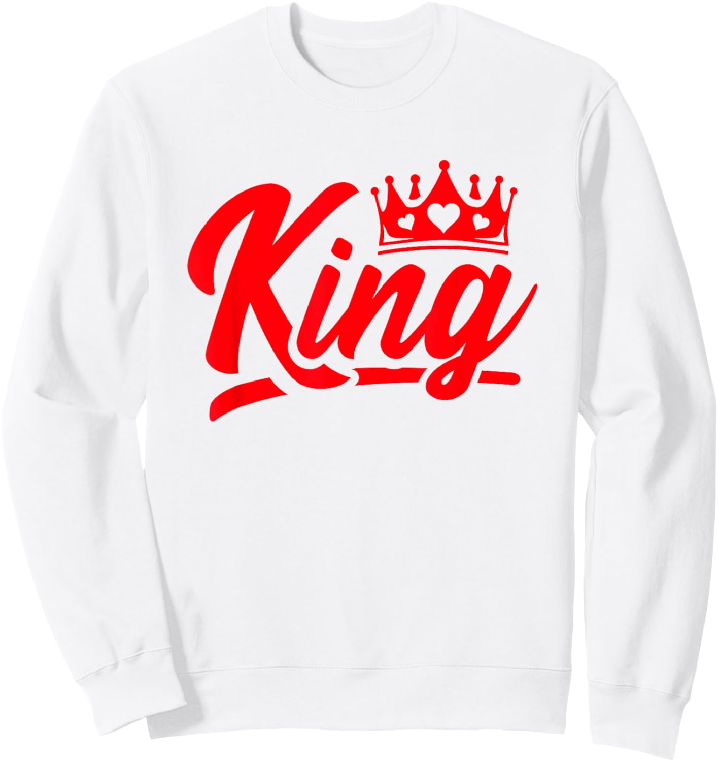 King Hearts Halloween Costume - Valentines King of Hearts Sweatshirt - Sweatshirt | White
