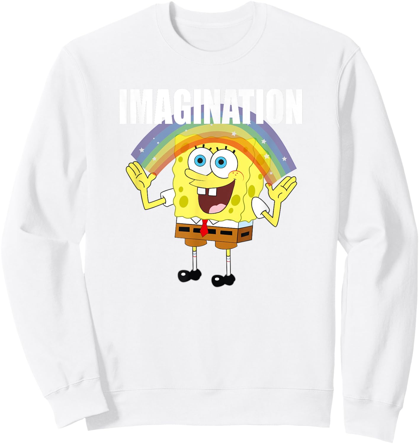 Mademark x SpongeBob SquarePants - SpongeBob - Rainbow with Imagination Sweatshirt - Sweatshirt | White