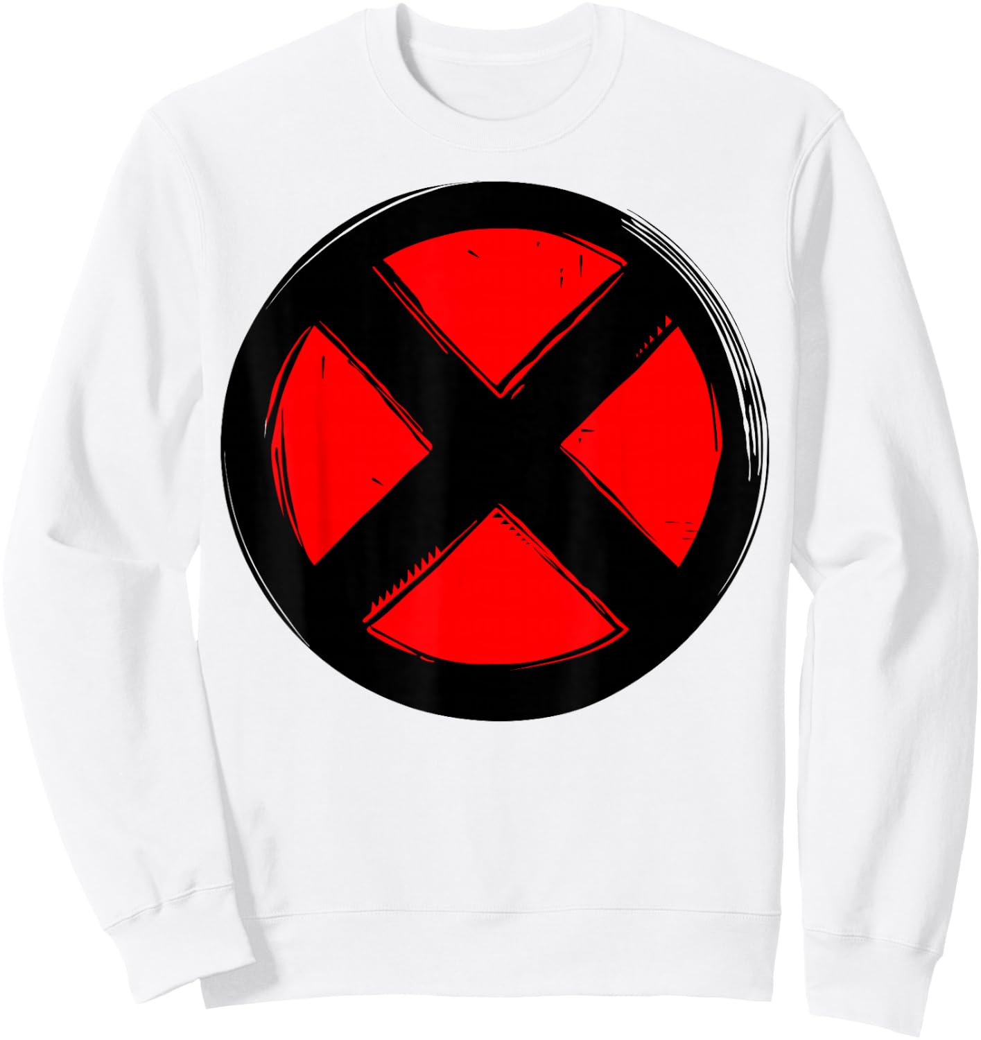 Marvel X-Men Woodcut Red Logo Sweatshirt - Sweatshirt | White
