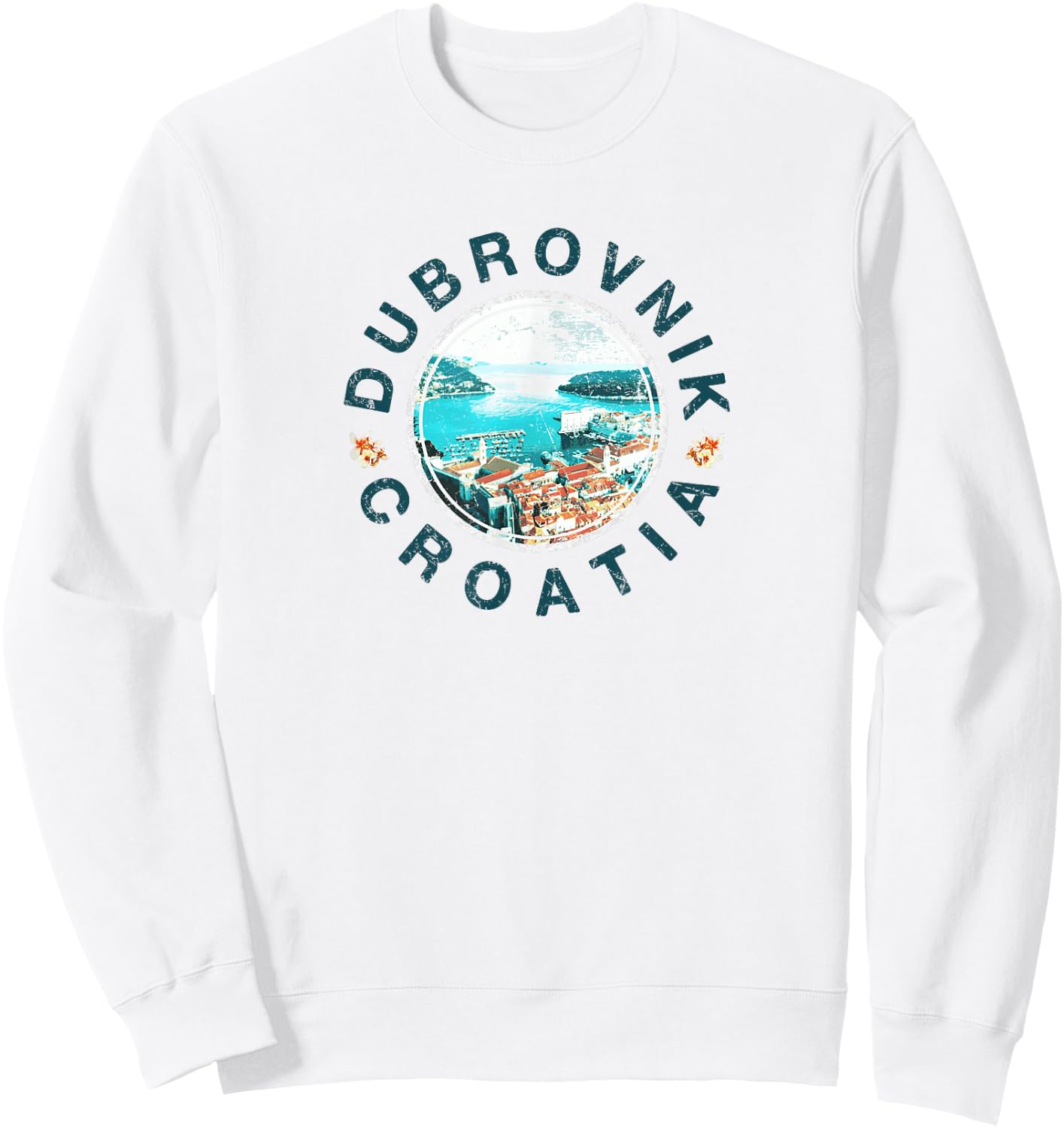 Croatia Dubrovnik Croatian Vintage Sweatshirt - Sweatshirt | White