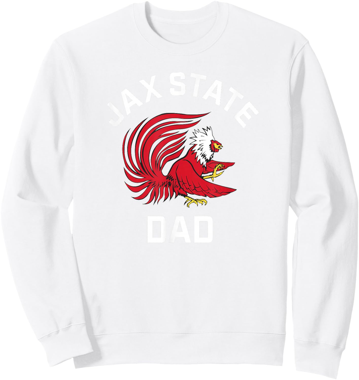 Jacksonville State University JSU Gamecocks Arched Dad Sweatshirt - Sweatshirt | White