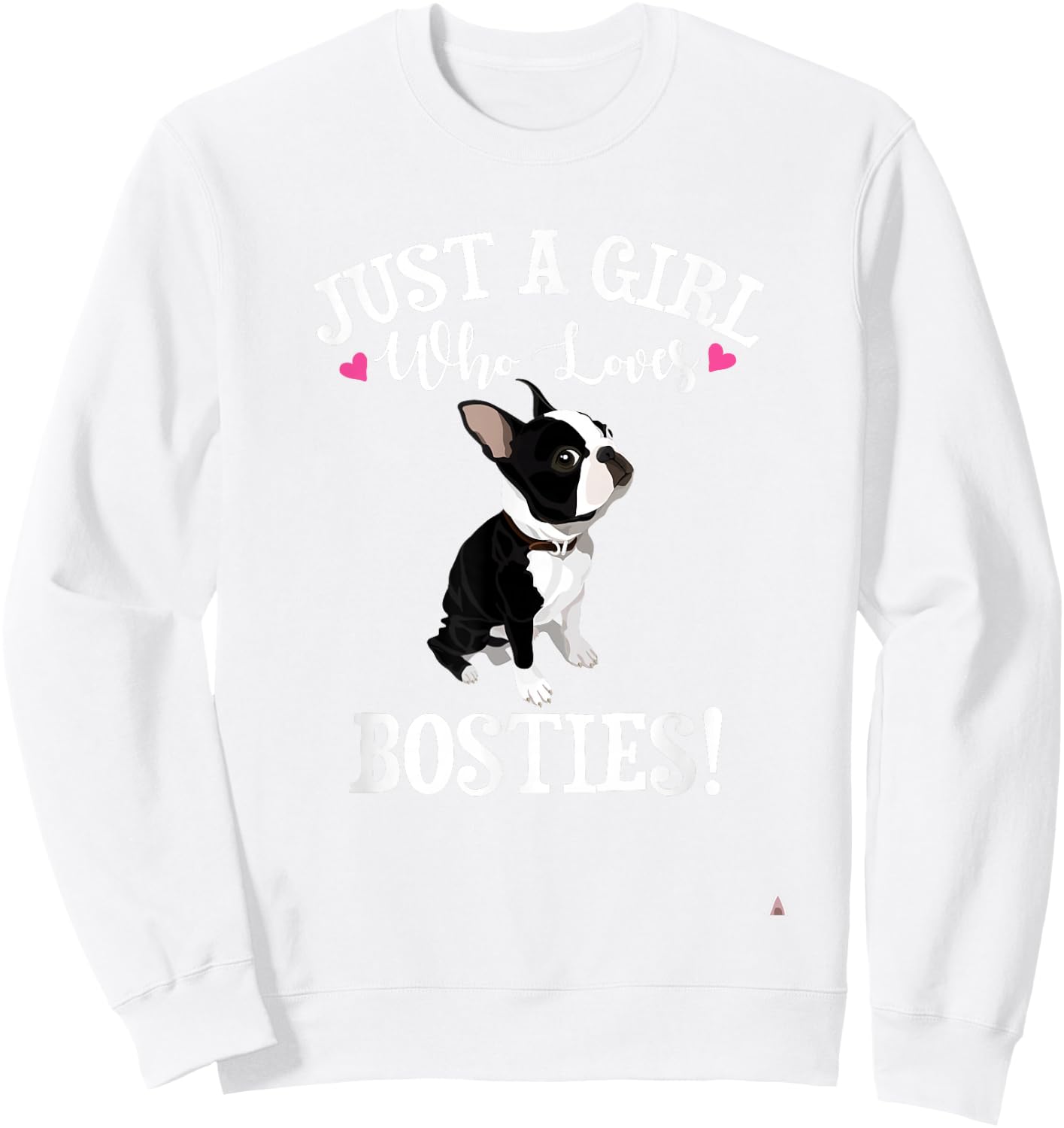 Kids Girl Who Loves Boston Terrier Lover Sweatshirt - Sweatshirt | White