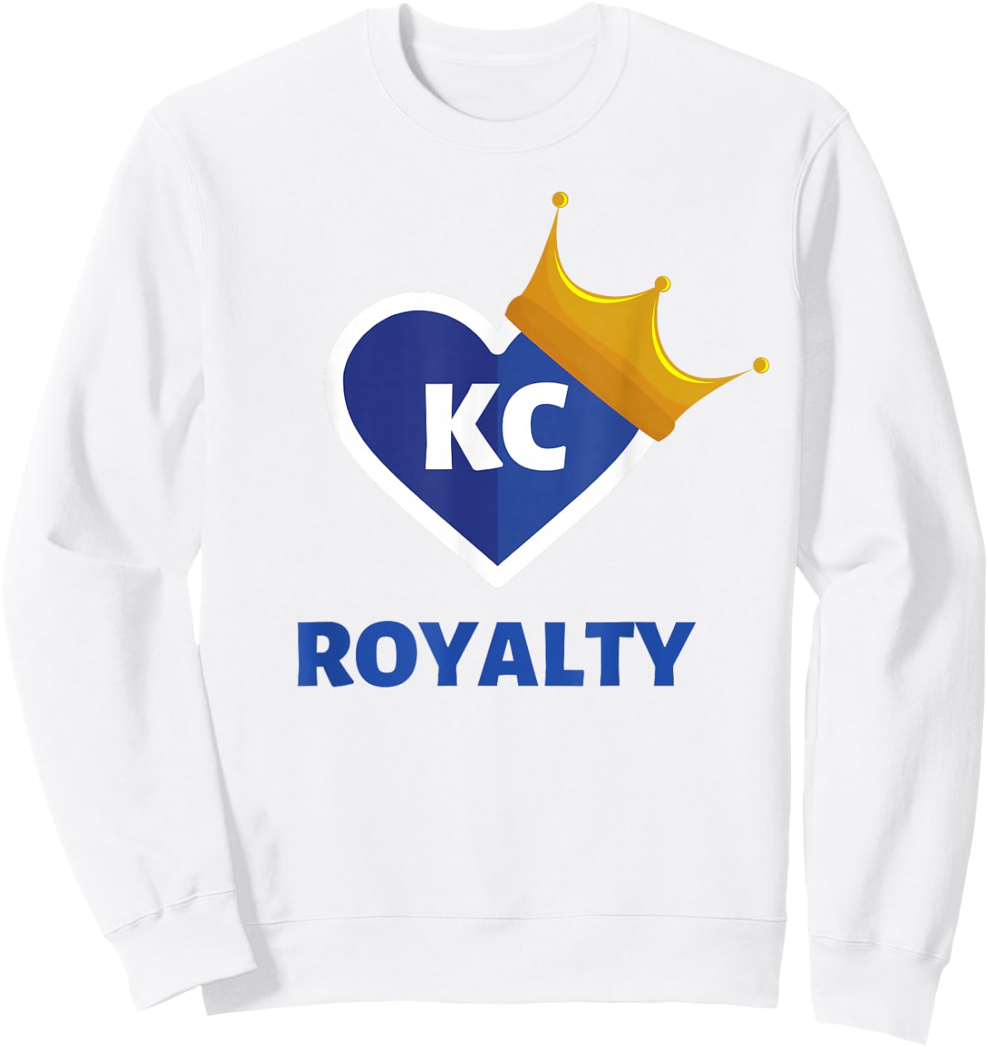 Royal Blue KC Fan Kansas City Crown Town Royalty Gear Sweatshirt - Sweatshirt | White