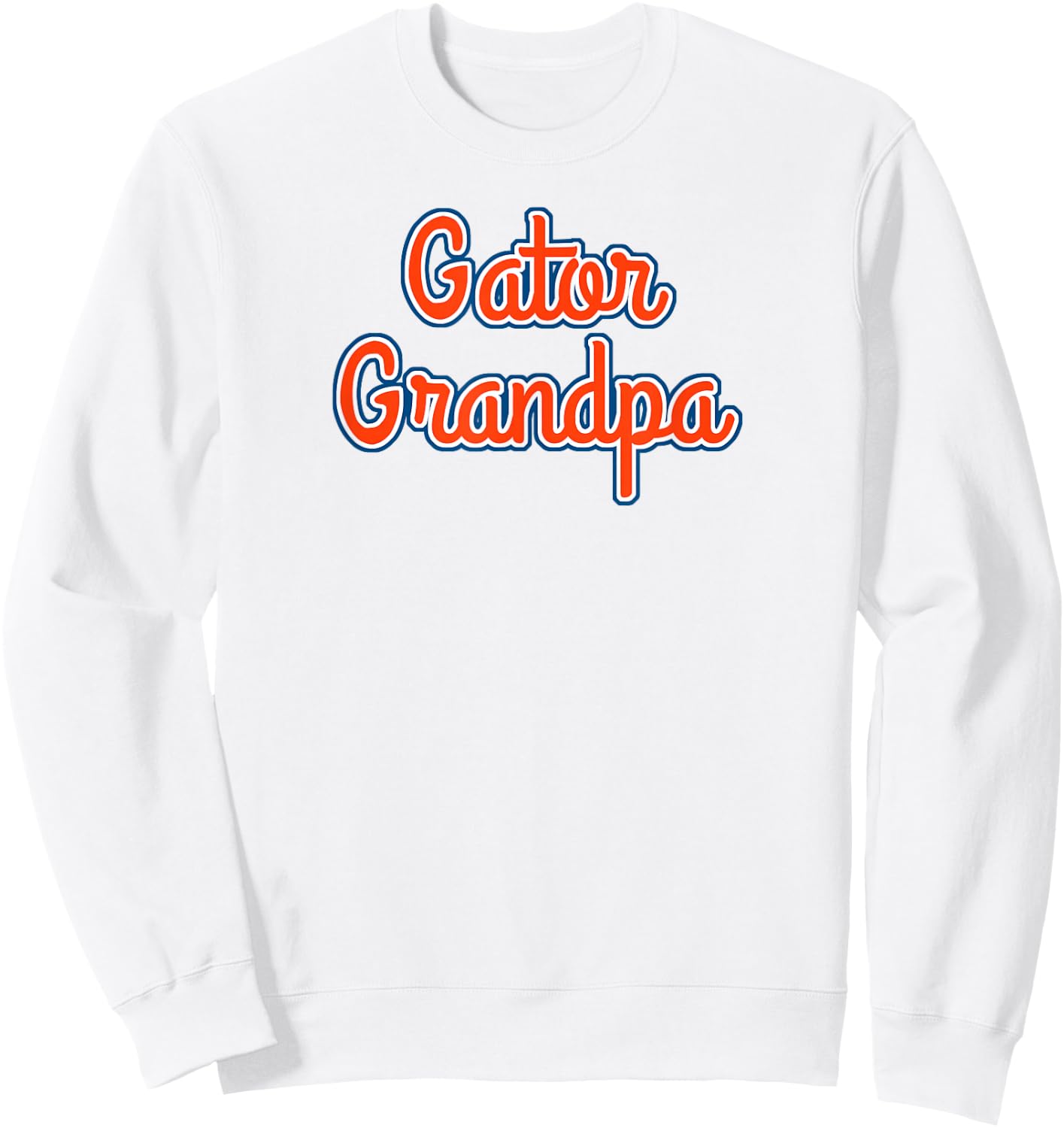 Cursive Gator Grandpa Sweatshirt - Sweatshirt | White