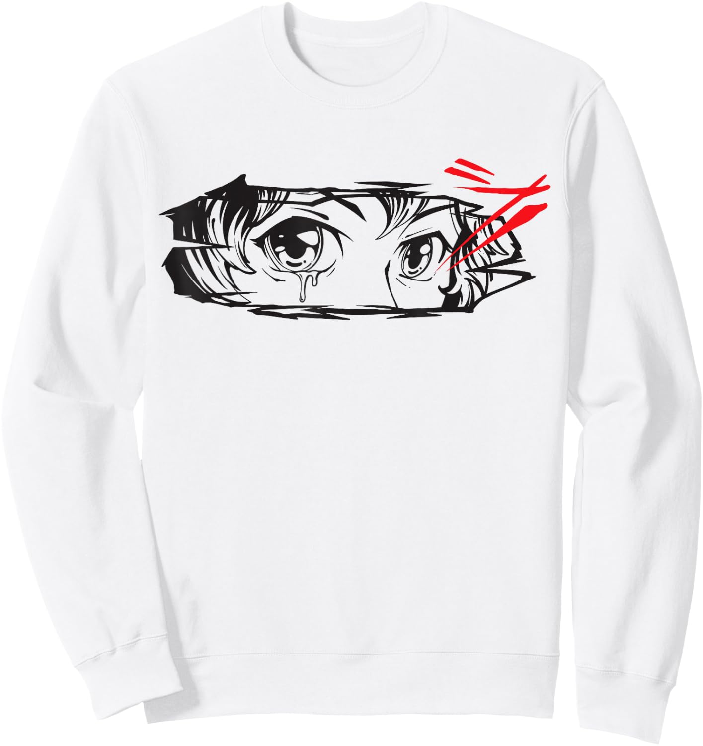 Anime Eyes Sweatshirt - Sweatshirt | White
