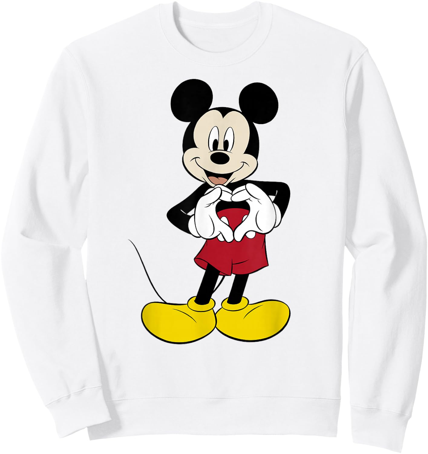 Disney Mickey And Friends Heart Hands Portrait Sweatshirt - Sweatshirt | White