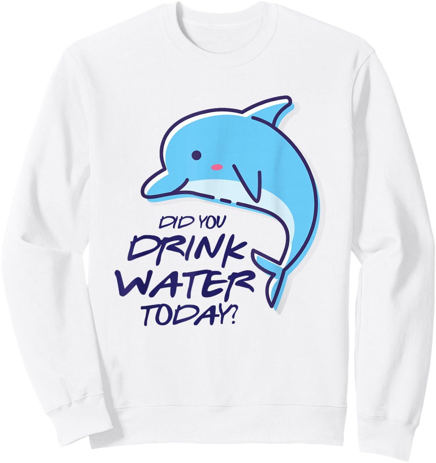 Dolphin Drink Water Sweatshirt - Sweatshirt | White