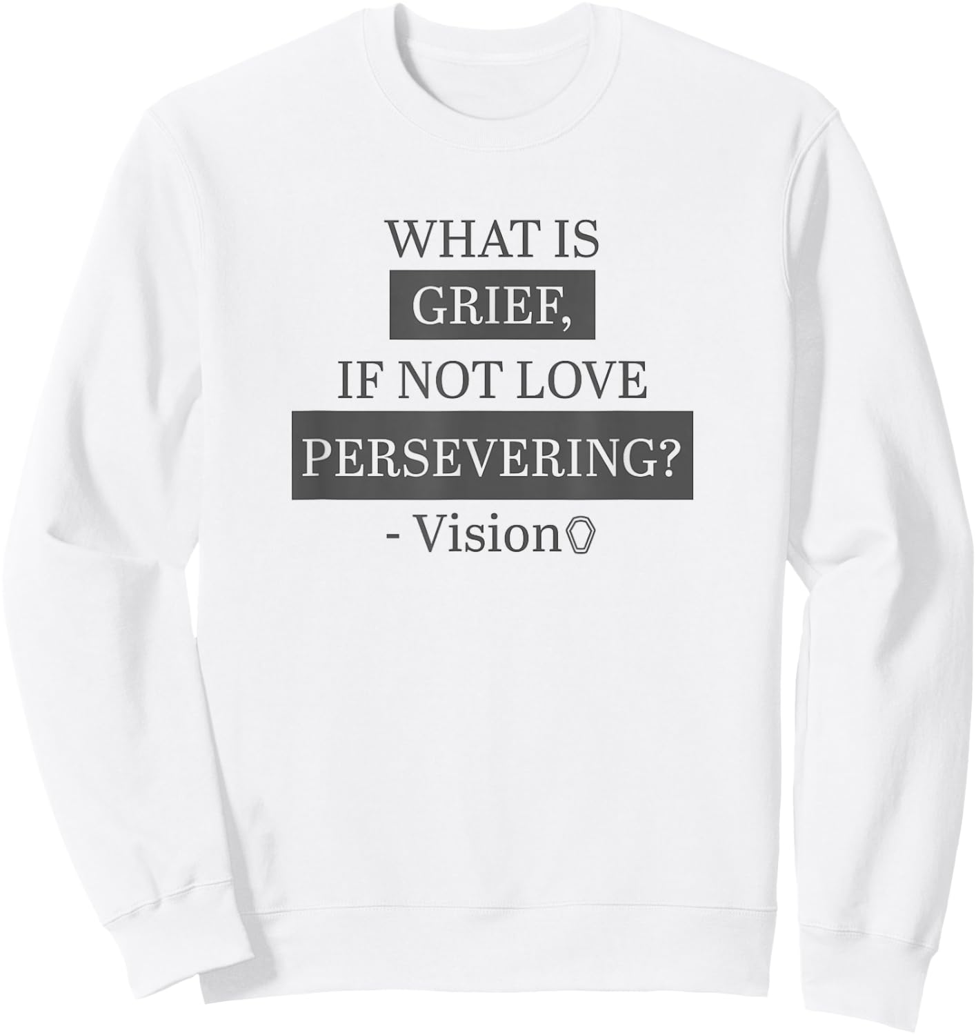 Marvel WandaVision What Is Grief, If Not Love Persevering? Sweatshirt - Sweatshirt | White