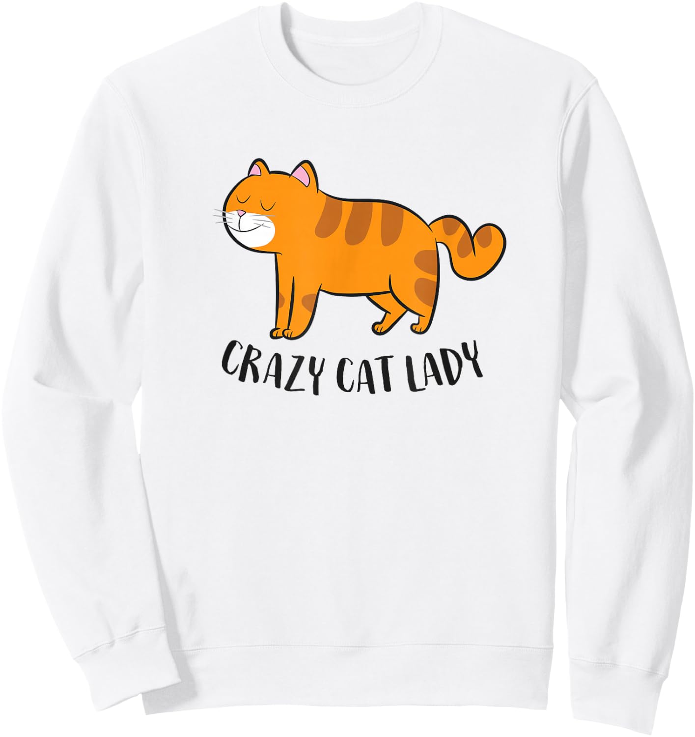 Funny Cat Girl Crazy Cat Lady Funny Women Cat Mom Sweatshirt - Sweatshirt | White