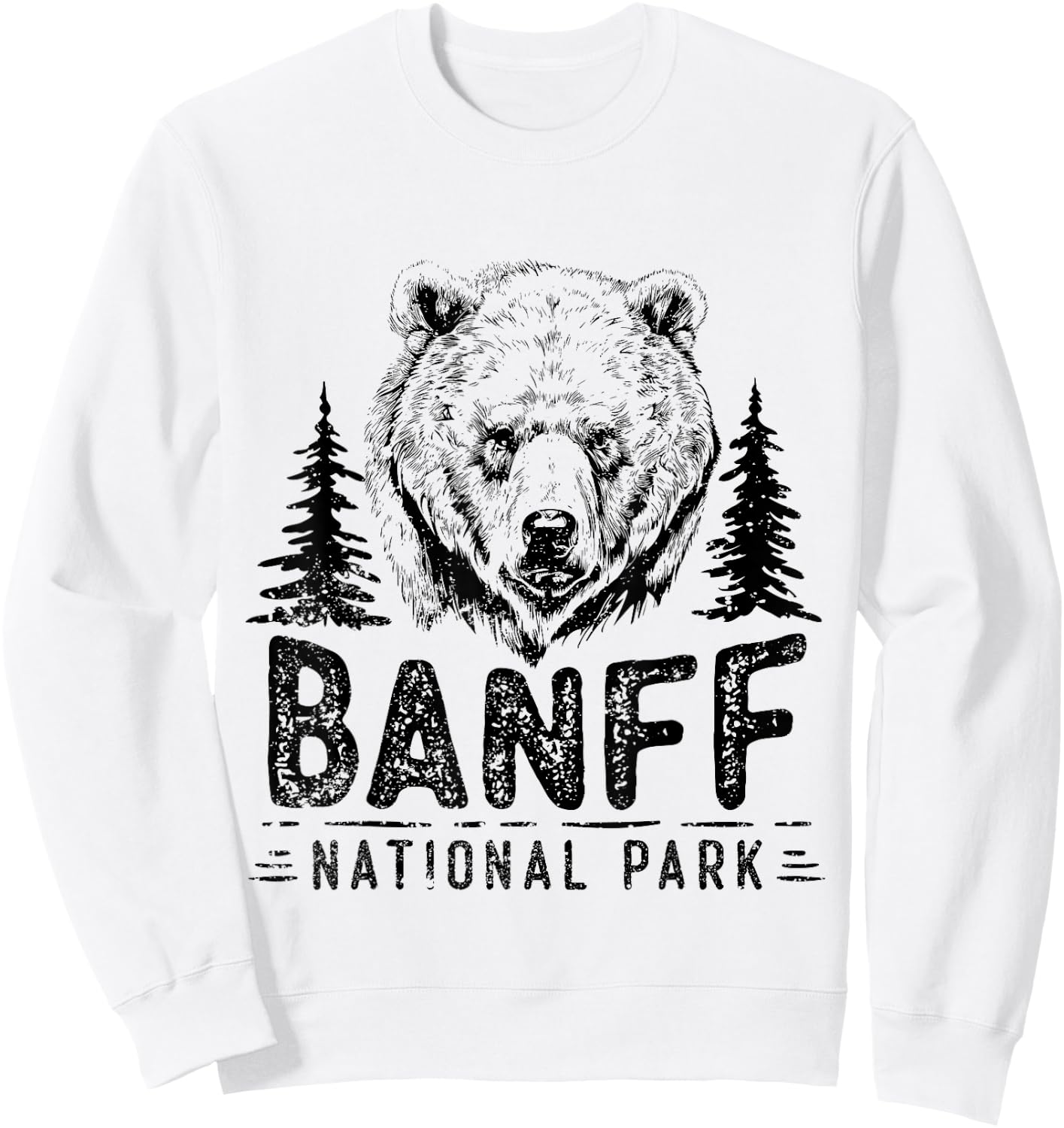 Banff National Park Alberta Lake Louise Bears Banff Sweatshirt - Sweatshirt | White
