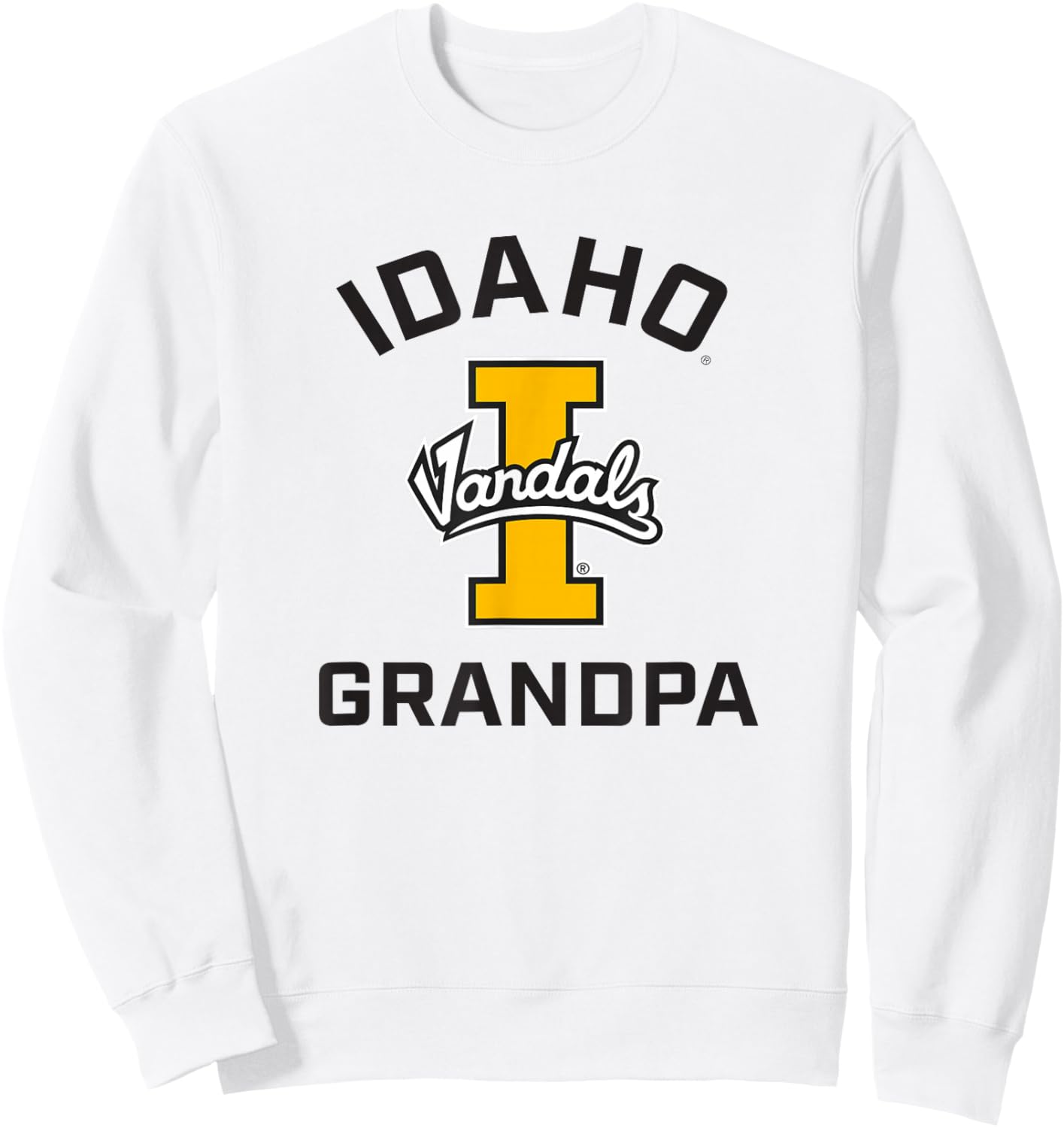 University of Idaho Vandals Arched Grandpa Sweatshirt - Sweatshirt | White