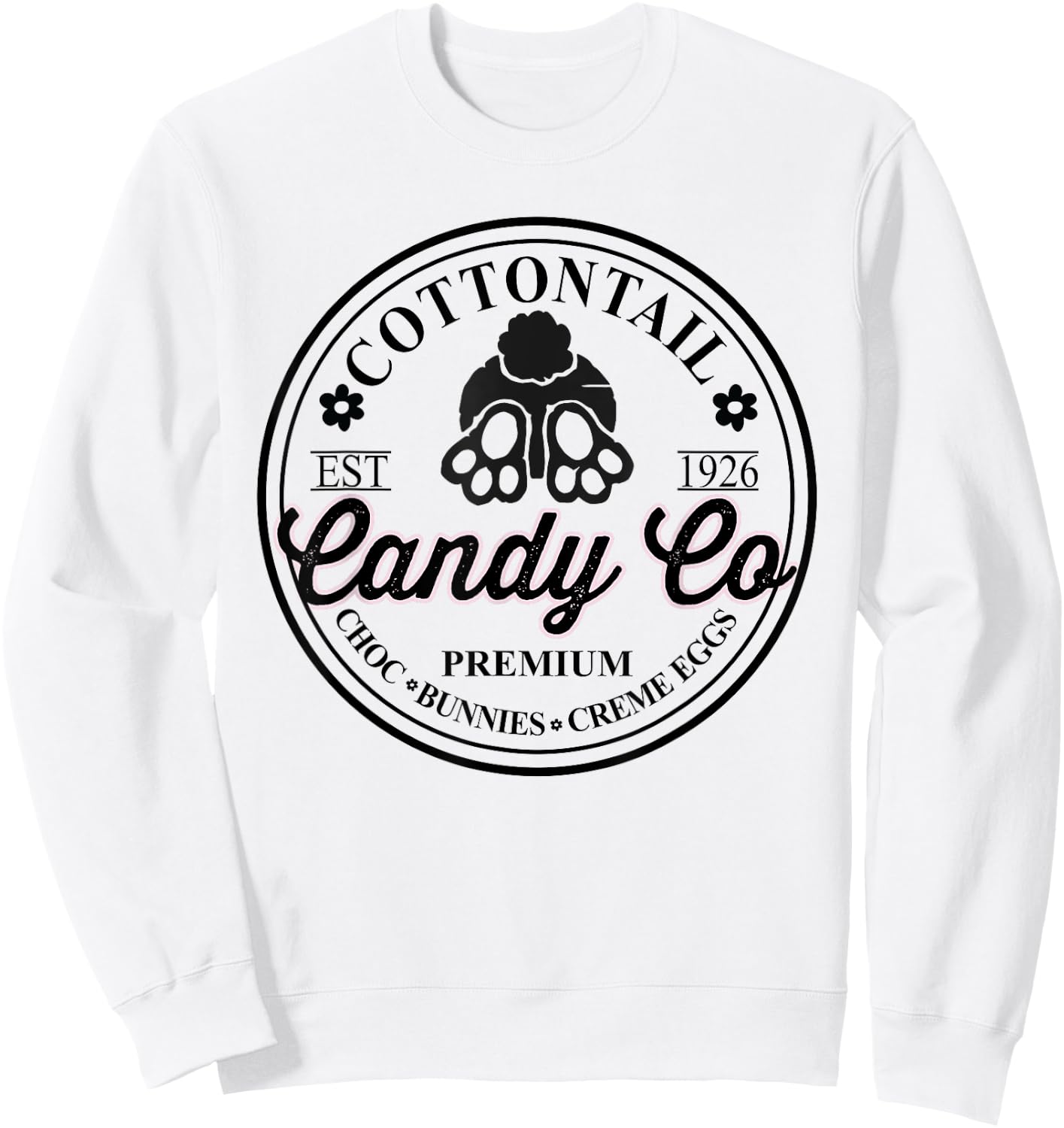 Easter Cottontail Candy Co Cute Bunny Rabbit Easter Day Sweatshirt - Sweatshirt | White