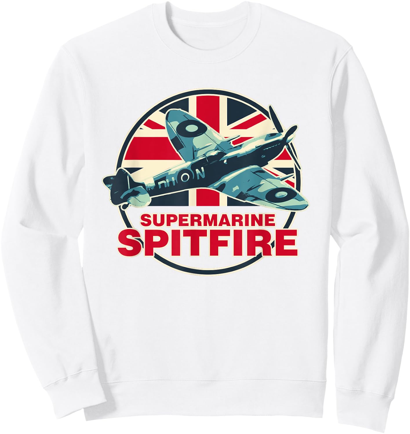 RAF Spitfire Aeroplane War Tarpaulin Aircraft WW2 Men Boys Kids Sweatshirt - Sweatshirt | White