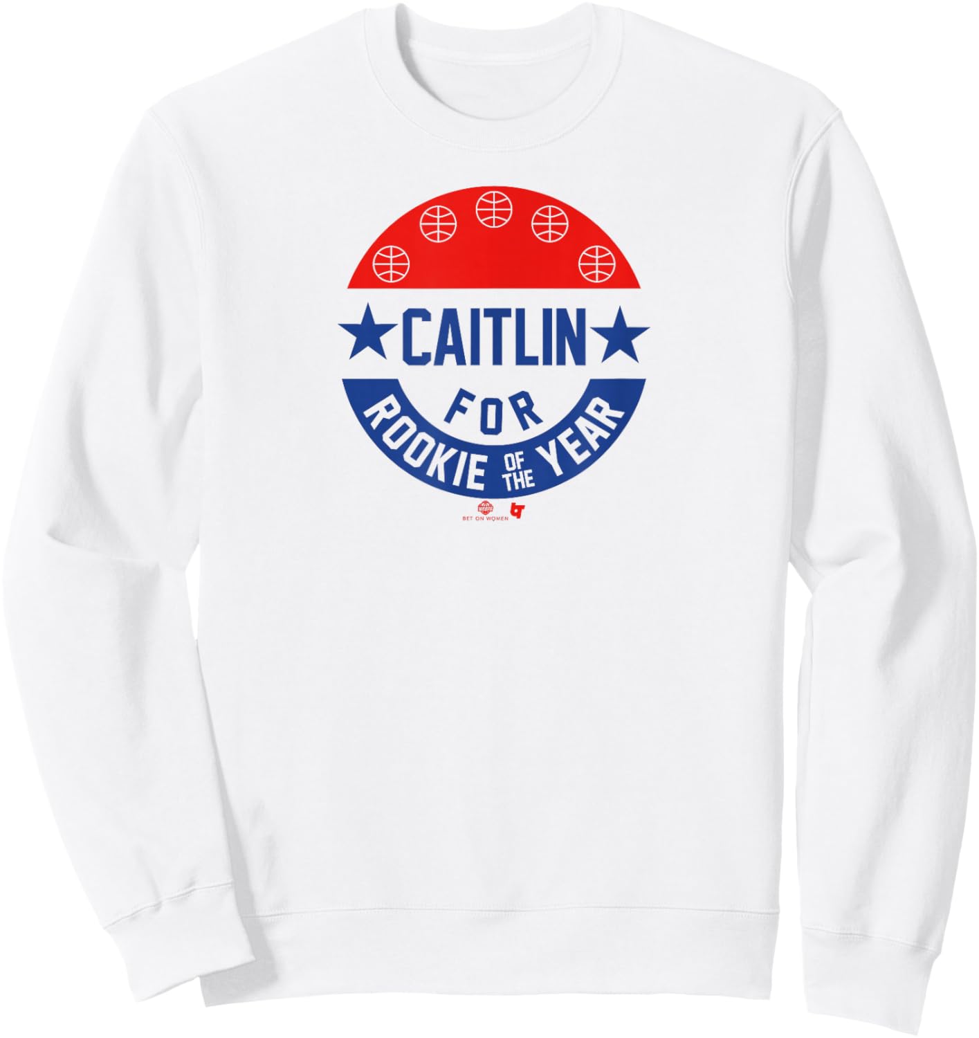 Caitlin Clark for Rookie of The Year - Indiana Basketball Sweatshirt - Sweatshirt | White