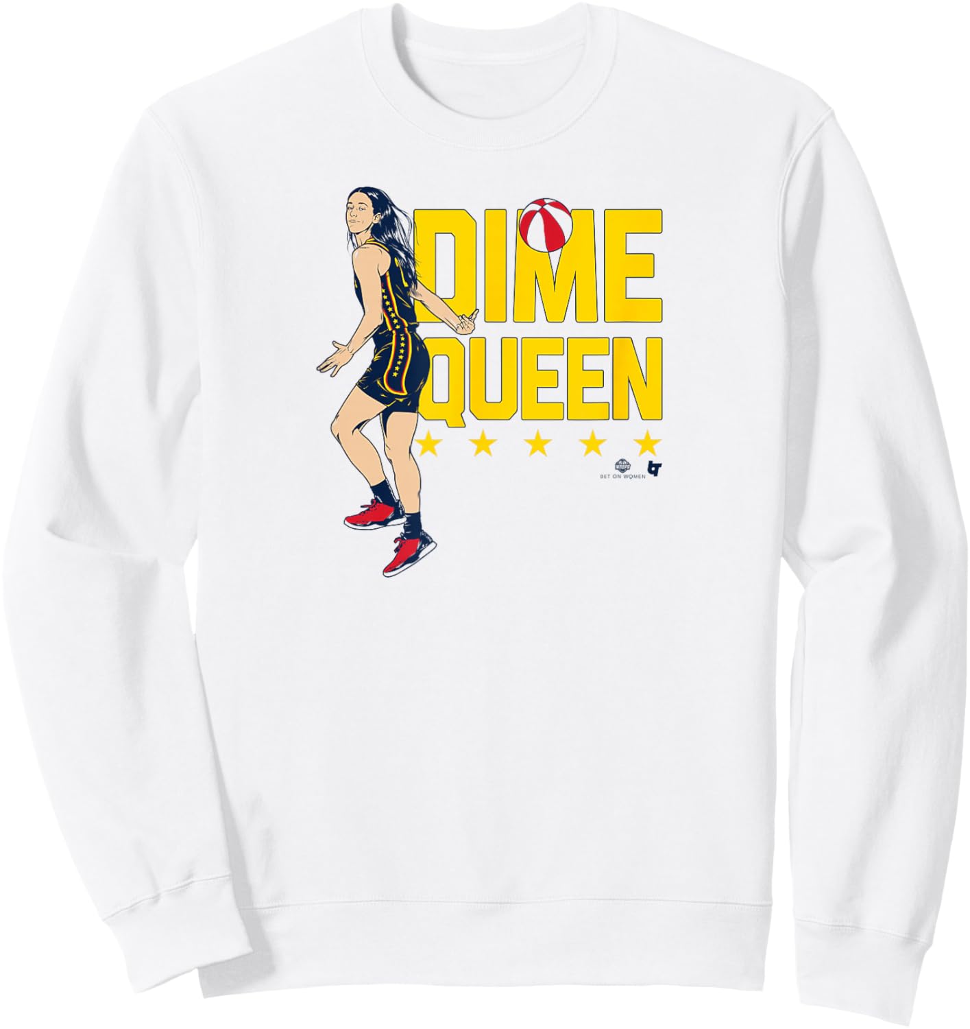 Caitlin Clark - Dime Queen - Indiana Basketball Sweatshirt - Sweatshirt | White