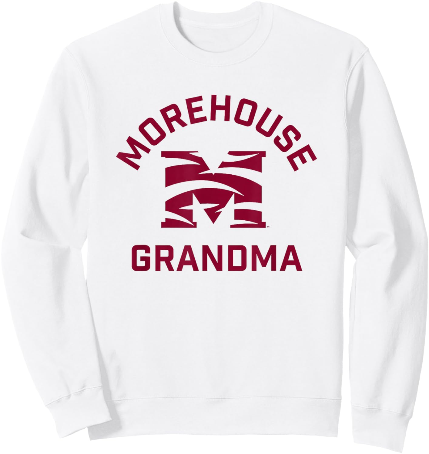 Morehouse College Maroon Tigers Arched Grandma Sweatshirt - Sweatshirt | White