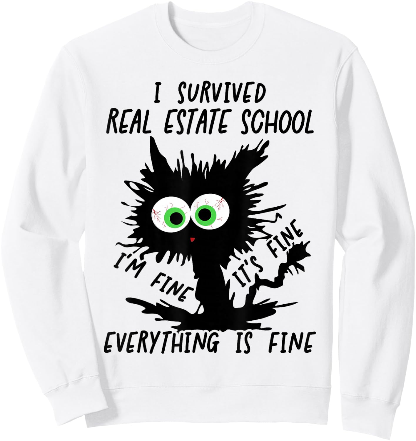 I Survived Real Estate School Graduation 2026 Sweatshirt - Sweatshirt | White