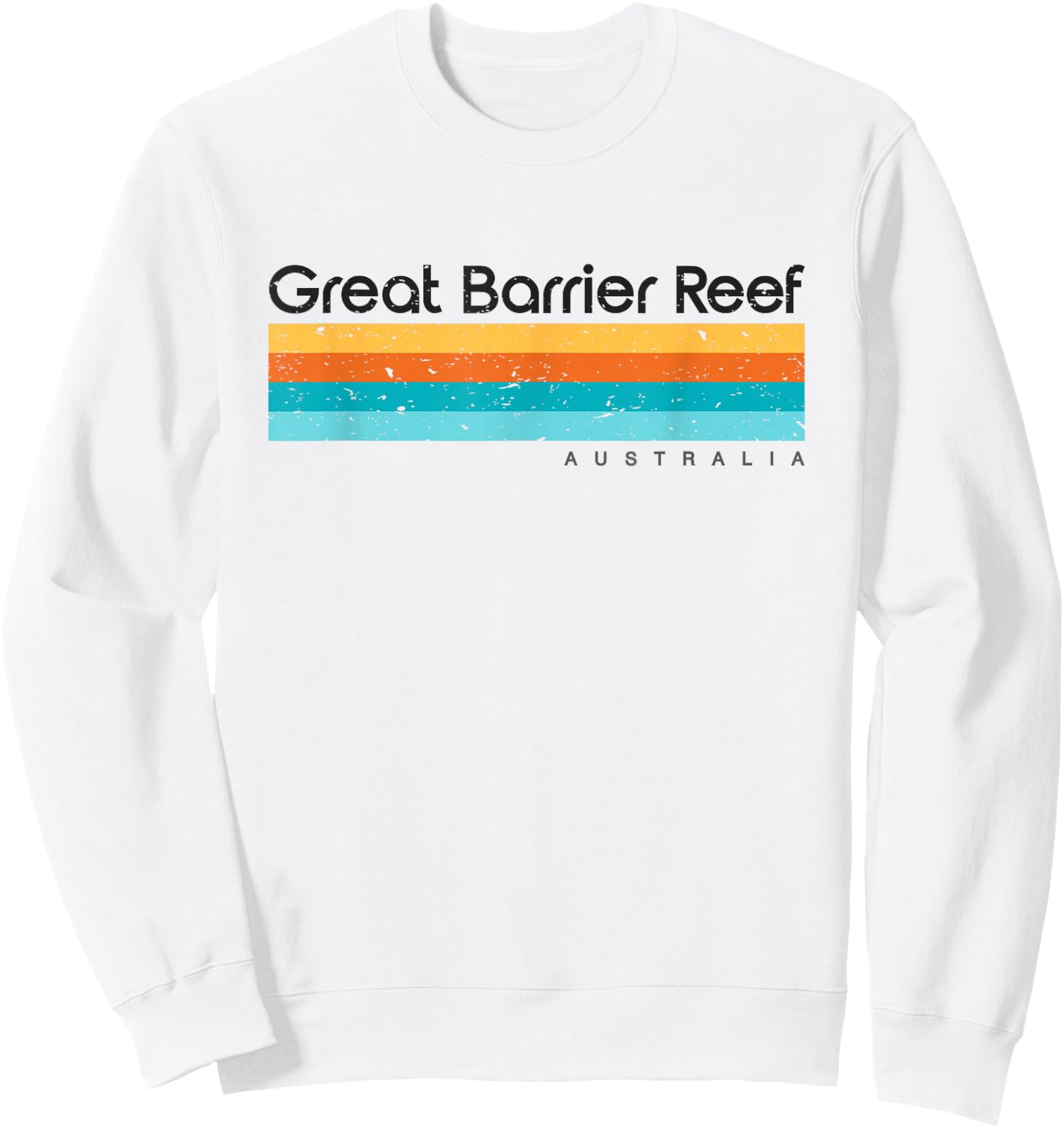 Vintage Great Barrier Reef Islands Australia Retro Design Sweatshirt - Sweatshirt | White