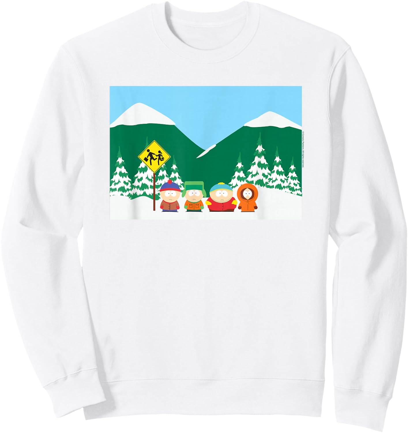 South Park Bus Stop Sweatshirt - Sweatshirt | White