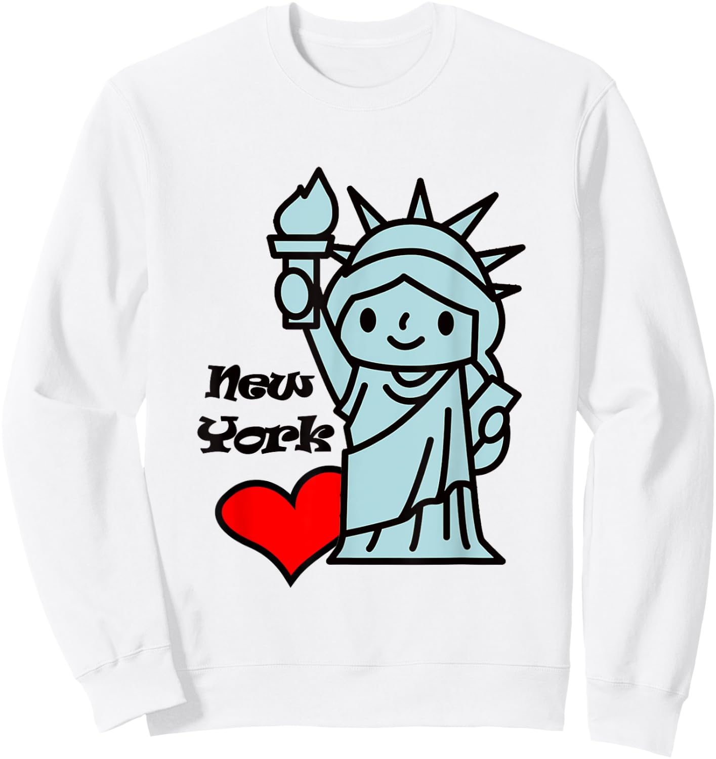 Statue Of Liberty I Love New York Sweatshirt - Sweatshirt | White
