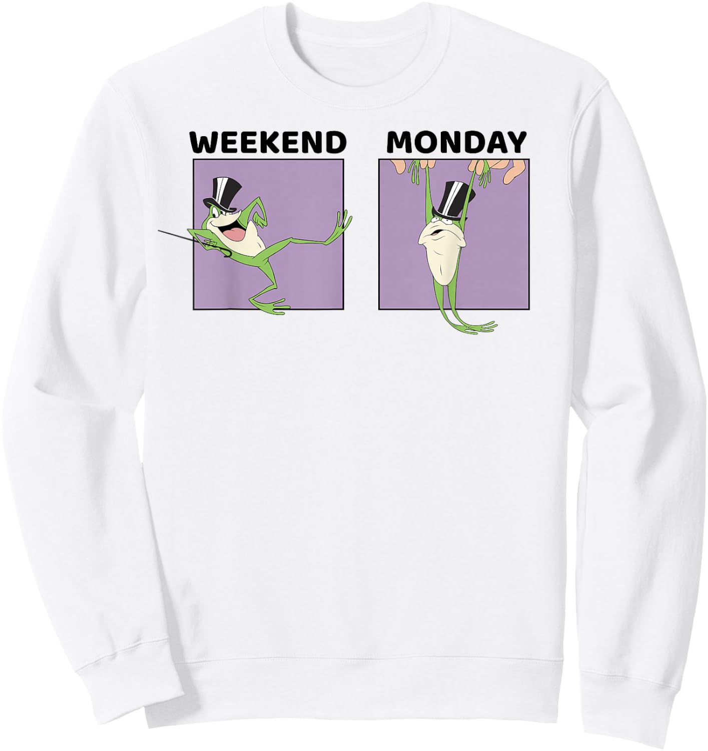 Looney Tunes Michigan J. Frog Weekend VS. Monday Sweatshirt - Sweatshirt | White