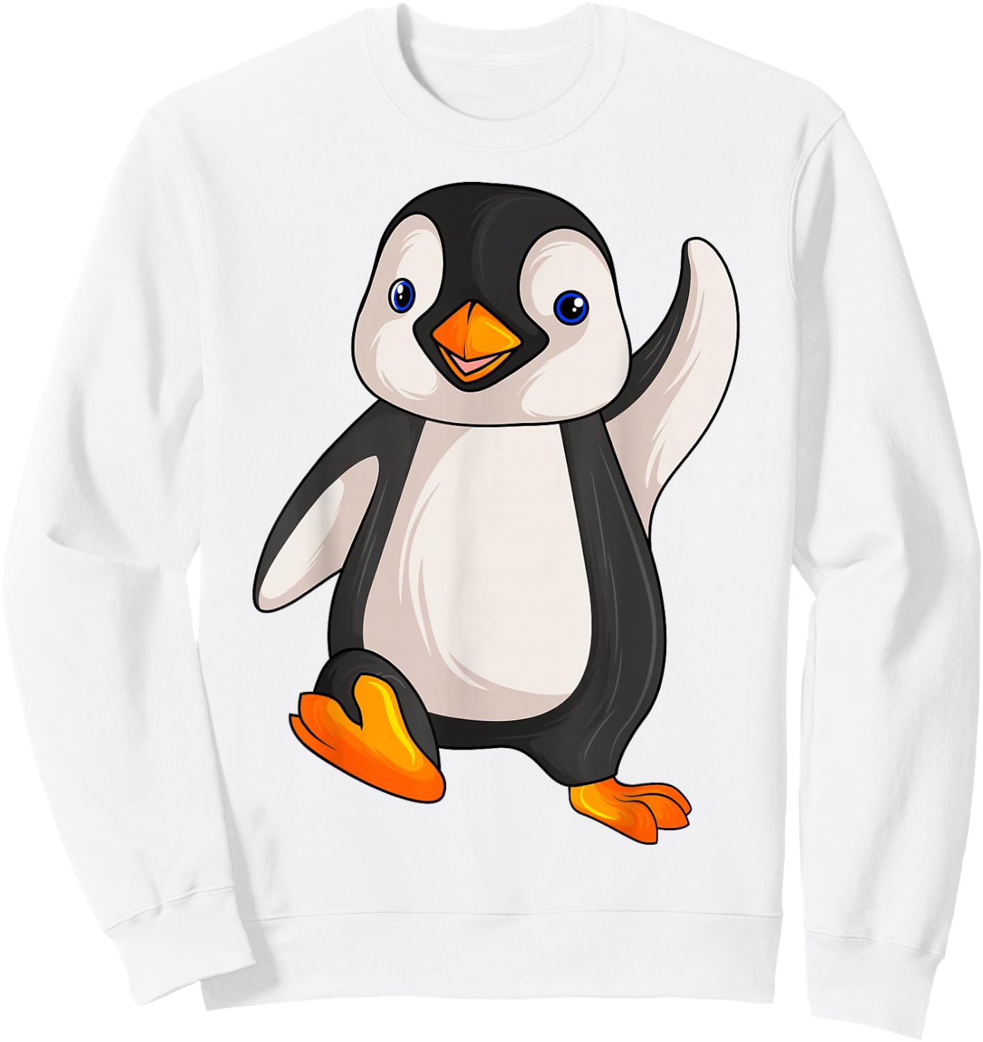 Penguin Girls Boys Women Children Penguin Sweatshirt - Sweatshirt | White